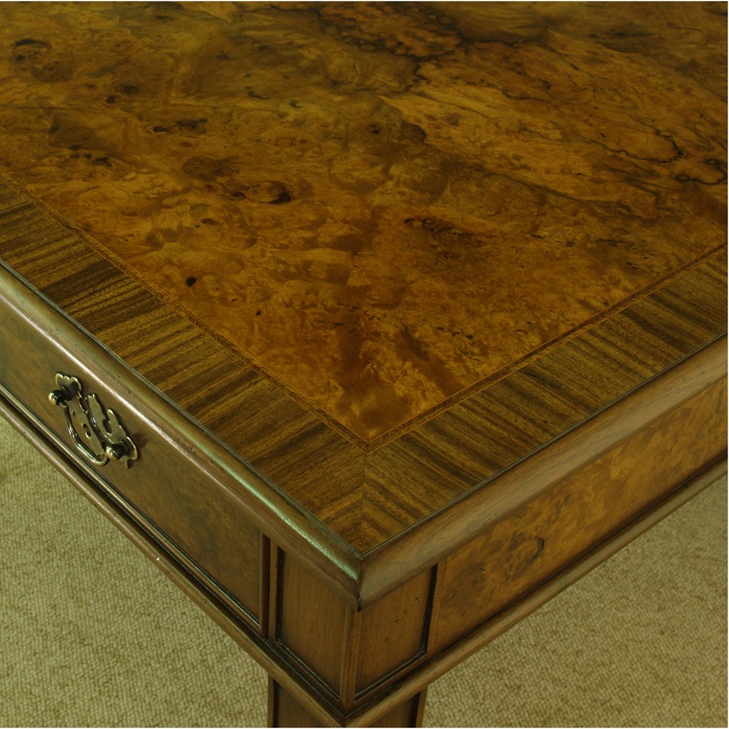Crossbanded burr walnut coffee table