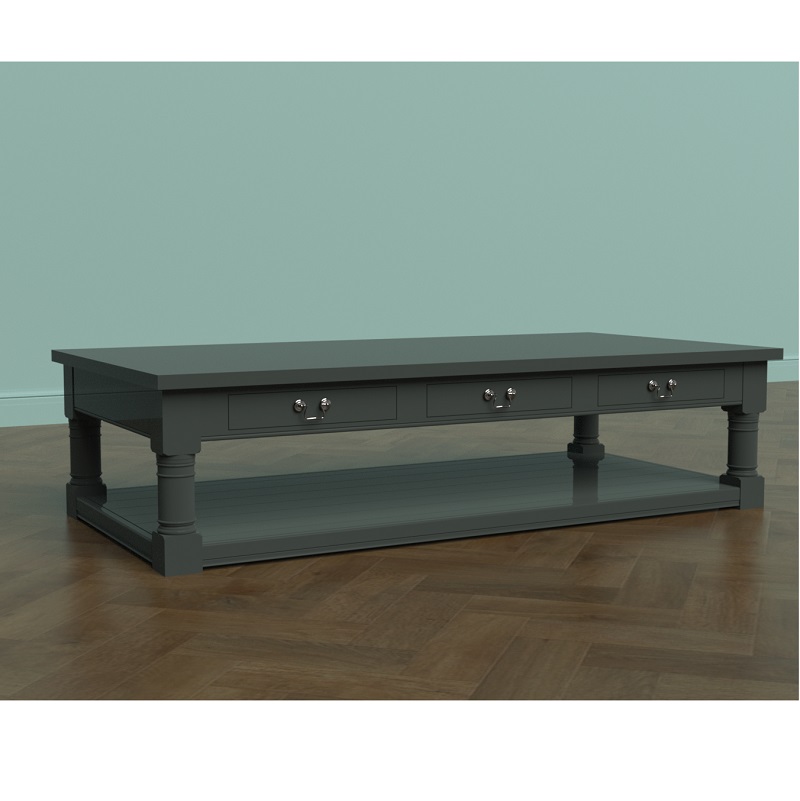 painted 6 drawer coffee table